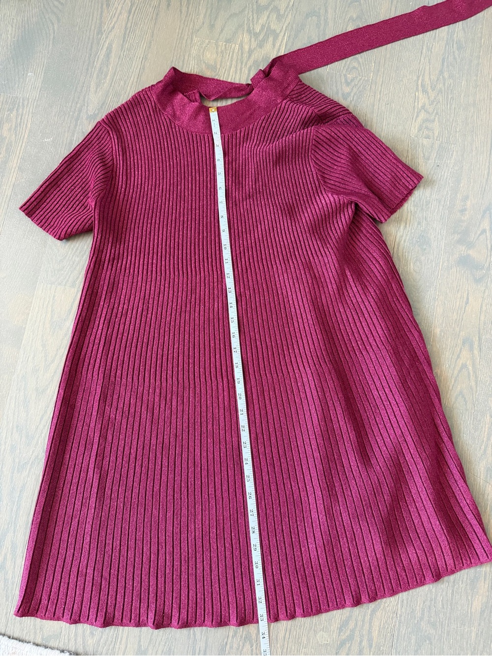 Sezane Eleanor Dress (Burgundy Metallic)